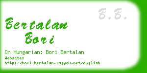 bertalan bori business card
